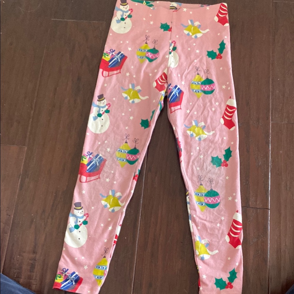 MiniBoden Festive Pink Holiday Leggings